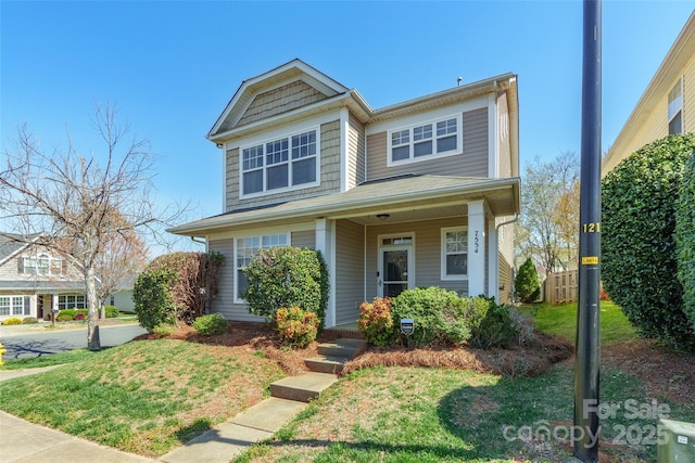 7554 Coastal Way, Huntersville, NC 28078 - view of front of house with a front lawn