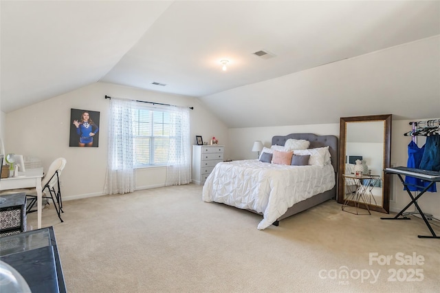 7554 Coastal Way, Huntersville, NC 28078 - bedroom featuring carpet, baseboards, vaulted ceiling, and visible vents