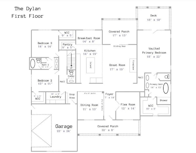1204 Sage Pine Cir, Clover, SC 29710 - floor plan / room layout
