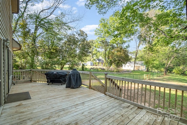 119 Lakenheath Ln, Matthews, NC 28105 - deck featuring a lawn