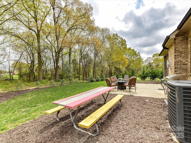 3012 Ocean Dr, Monroe, NC 28110 - view of yard featuring a patio and central air condition unit