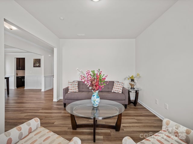 9582 Creighton Rd NW, Concord, NC 28027 - living area with wood finished floors