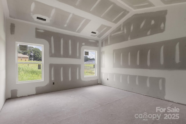 2508 Rock Dam Rd, Lincolnton, NC 28092 - unfurnished room featuring vaulted ceiling