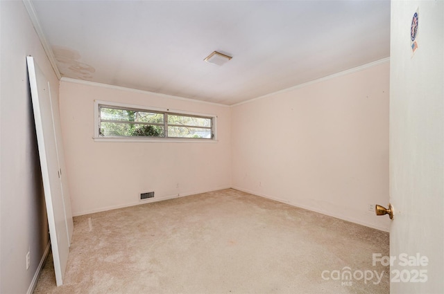 340 Sardis Rd N, Charlotte, NC 28270 - spare room with visible vents, crown molding, and carpet