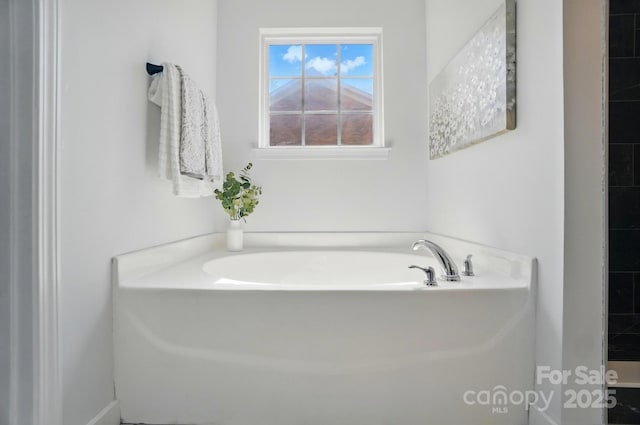 bathroom featuring a bath
