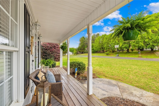 view of patio with covered porch