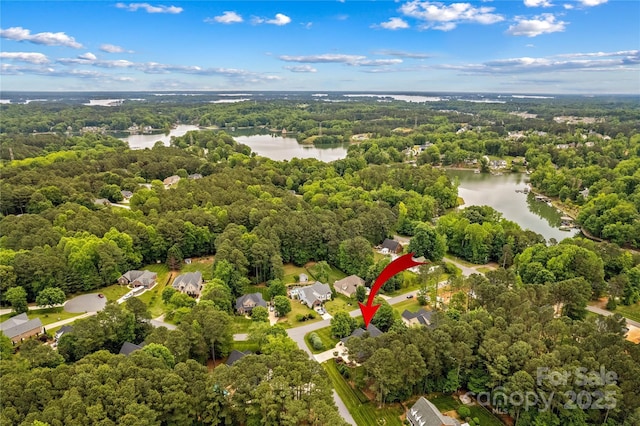4159 Isle Of Pines Dr, Denver, NC 28037 - aerial view of property and surrounding area with a nearby body of water and a forest