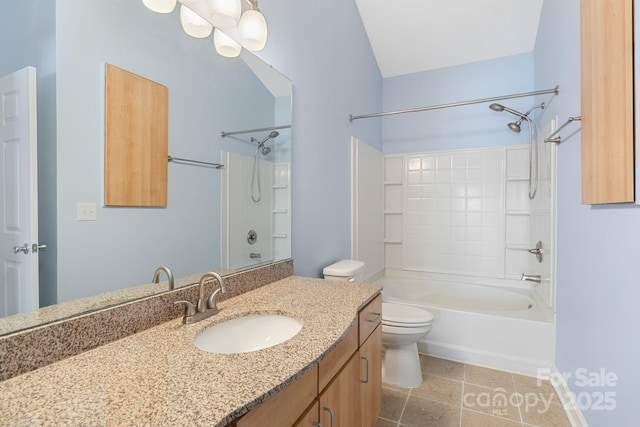 1000 Olde Eastwood Village Blvd Unit 307, Asheville, NC 28803 - full bathroom with  shower combination, toilet, tile patterned floors, and vanity