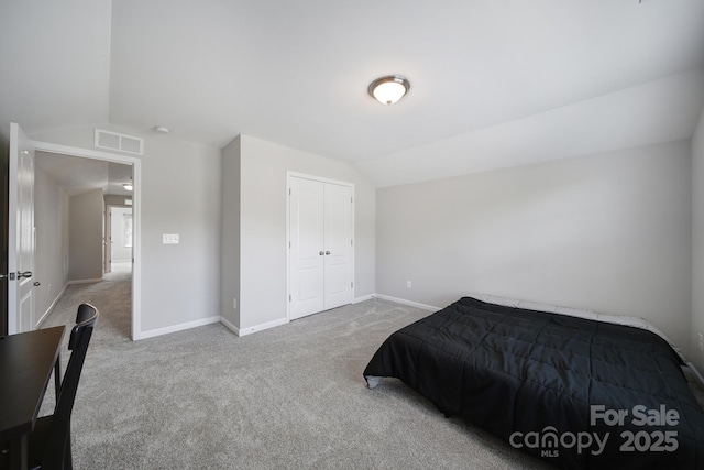 1718 Still River Way, Fort Mill, SC 29708 - carpeted bedroom featuring visible vents, baseboards, a closet, and lofted ceiling