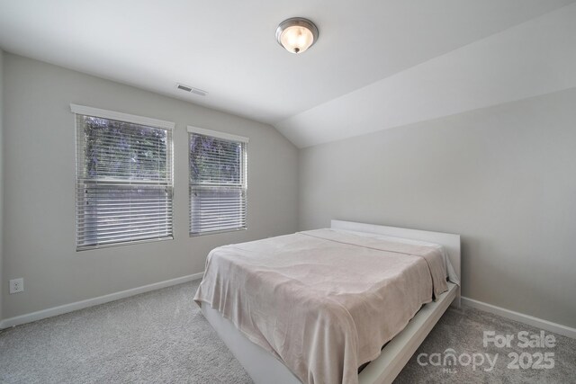 1718 Still River Way, Fort Mill, SC 29708 - bedroom with carpet floors, baseboards, vaulted ceiling, and visible vents