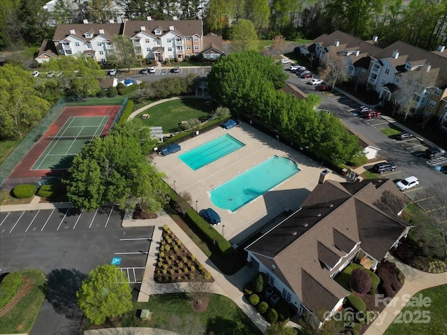 17143 Red Feather Dr, Charlotte, NC 28277 - drone / aerial view with a residential view
