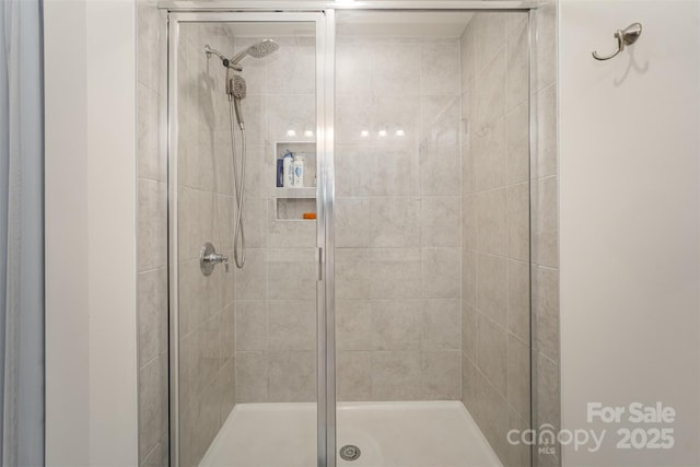 full bathroom with a stall shower