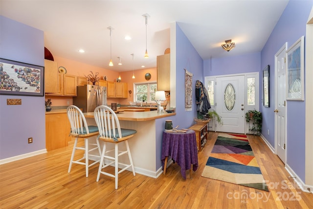27 Hunting Lodge Dr, Black Mountain, NC 28711 - foyer with recessed lighting, light wood-style flooring, and baseboards