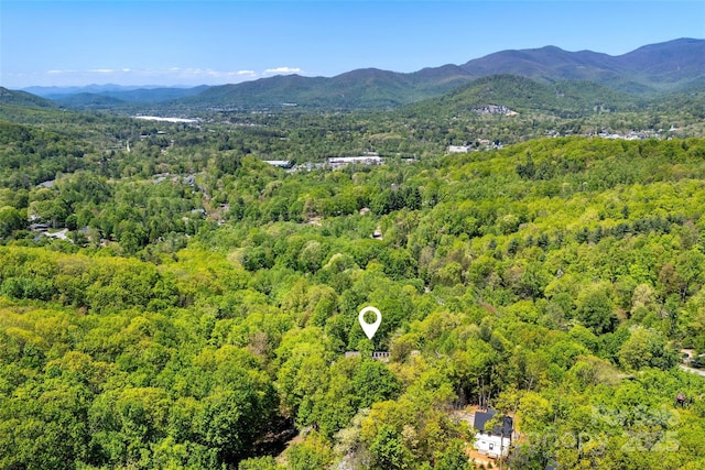 27 Hunting Lodge Dr, Black Mountain, NC 28711 - aerial view featuring a mountain view and a forest view
