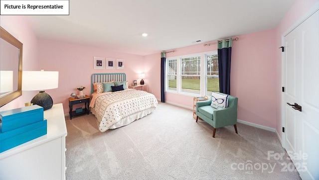 152 Ventor Way, Mooresville, NC 28115 - carpeted bedroom with baseboards, visible vents, and recessed lighting