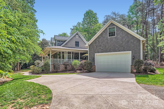 119 Taylor Ct, Mooresville, NC 28117 - craftsman-style house featuring a garage, concrete driveway, a porch, and a front yard