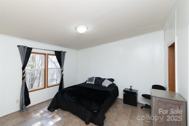 27 Venice Pl, Canton, NC 28716 - bedroom with a textured ceiling and stone finish flooring