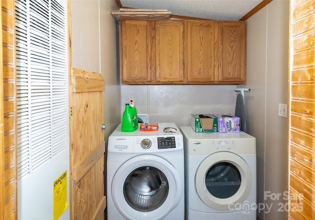 27 Venice Pl, Canton, NC 28716 - laundry area featuring a heating unit, separate washer and dryer, cabinet space, and a textured ceiling