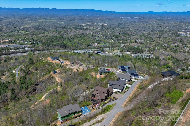 179 Serenity Ridge Trl, Asheville, NC 28804 - aerial overview of property's location featuring a mountain backdrop