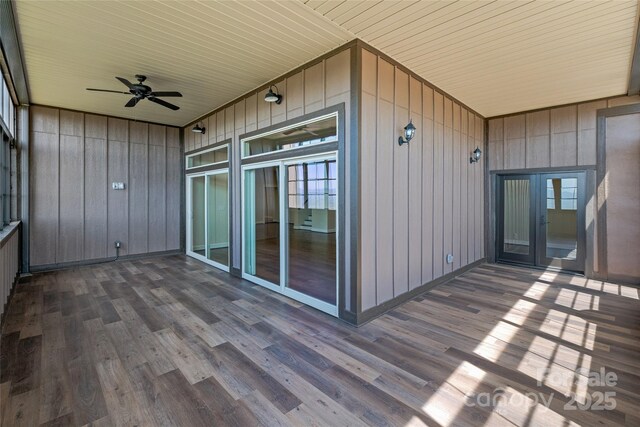 179 Serenity Ridge Trl, Asheville, NC 28804 - wooden deck featuring french doors and ceiling fan