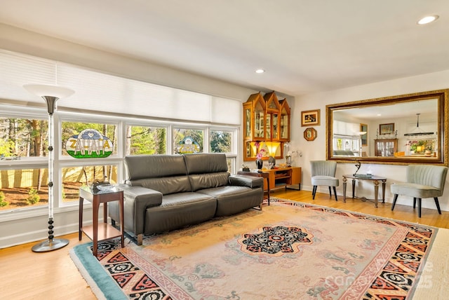 2 Bevlyn Dr, Asheville, NC 28803 - living area featuring wood finished floors, a wealth of natural light, and recessed lighting