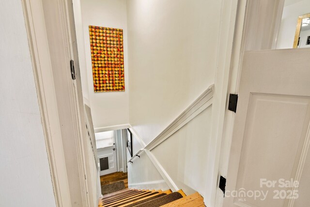 2 Bevlyn Dr, Asheville, NC 28803 - stairs featuring wood finished floors