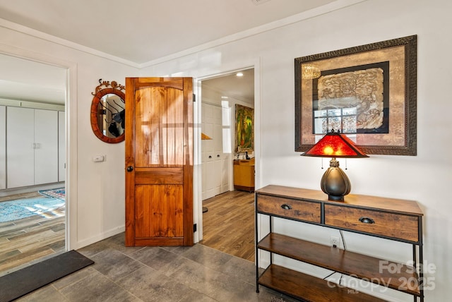 2 Bevlyn Dr, Asheville, NC 28803 - foyer entrance with baseboards and crown molding