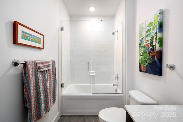 55 S Market St Unit 101, Asheville, NC 28801 - full bathroom with toilet, vanity, and combined bath / shower with glass door