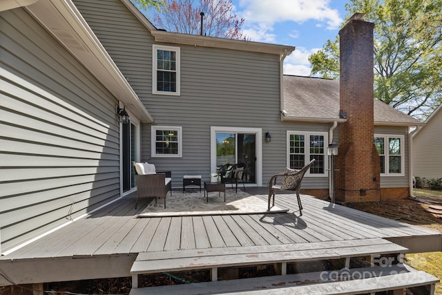 2439 Heathershire Ln, Matthews, NC 28105 - wooden deck with outdoor lounge area