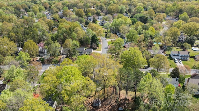 2439 Heathershire Ln, Matthews, NC 28105 - aerial view of property and surrounding area featuring nearby suburban area