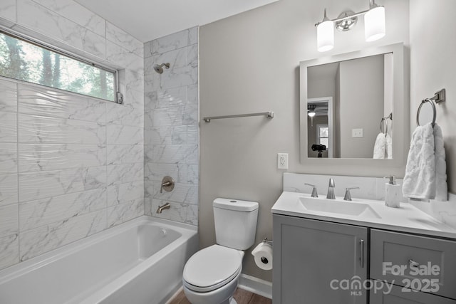 1801 Weststone Dr, Charlotte, NC 28208 - full bathroom with vanity, shower / tub combination, and toilet