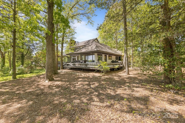 exterior space with a deck