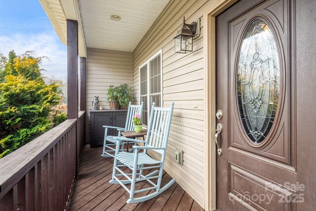 exterior space with covered porch