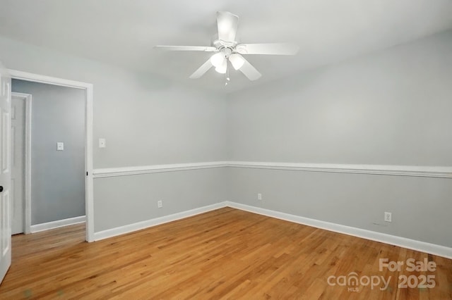 110 Tanglewood Dr, Kannapolis, NC 28081 - spare room featuring light wood-style floors, baseboards, and ceiling fan