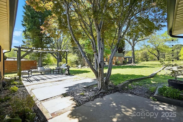 110 Tanglewood Dr, Kannapolis, NC 28081 - view of patio / terrace with fence, area for grilling, and a pergola