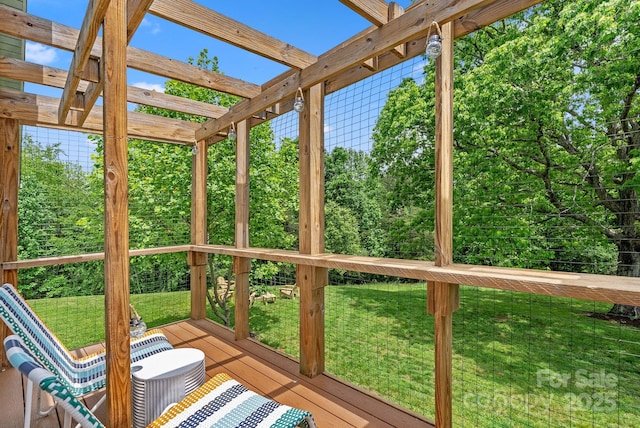 9 Mikayla Ln, Candler, NC 28715 - deck featuring a lawn and a pergola