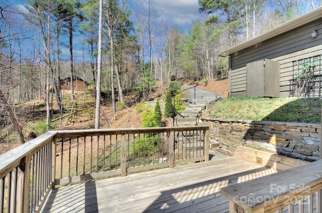 80 Vance Gap Rd, Asheville, NC 28805 - view of wooden deck