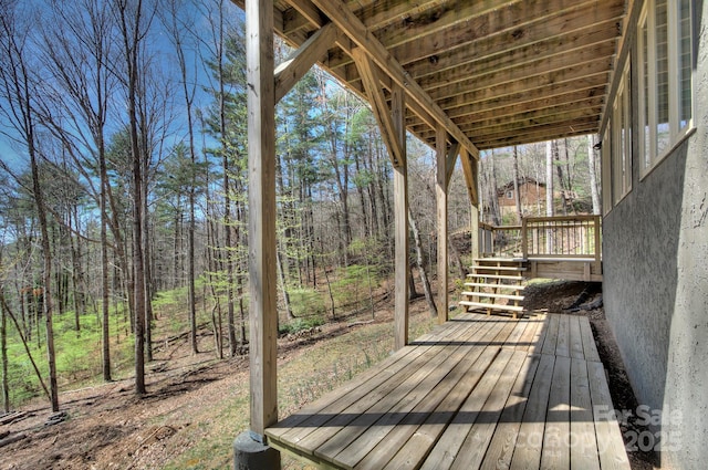 80 Vance Gap Rd, Asheville, NC 28805 - view of wooden deck