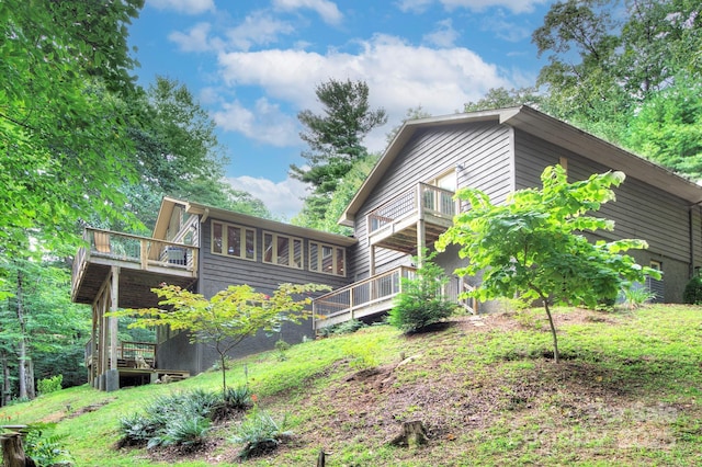 80 Vance Gap Rd, Asheville, NC 28805 - rear view of property featuring a deck
