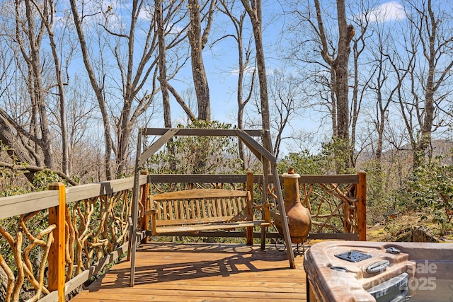 650 Faircrest Ln, Penrose, NC 28766 - view of wooden deck