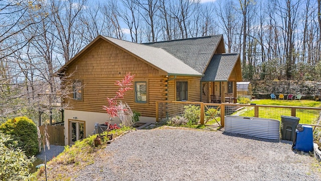 650 Faircrest Ln, Penrose, NC 28766 - log home with log exterior and a shingled roof