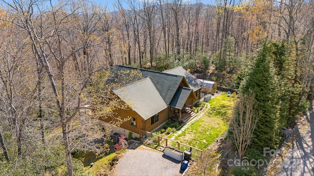 650 Faircrest Ln, Penrose, NC 28766 - aerial view of property and surrounding area with a forest