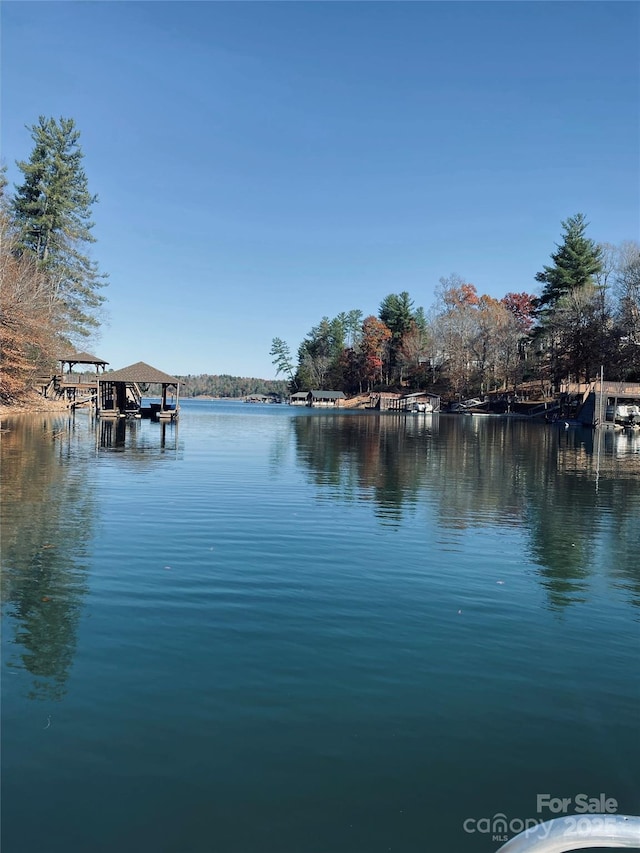 56 Lake Mist Ct Unit 30 & 30A, Nebo, NC 28761 - view of water feature with a dock