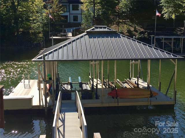 56 Lake Mist Ct Unit 30 & 30A, Nebo, NC 28761 - view of dock with a water view and boat lift