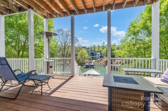 56 Lake Mist Ct Unit 30 & 30A, Nebo, NC 28761 - view of wooden terrace