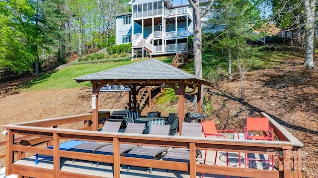 56 Lake Mist Ct Unit 30 & 30A, Nebo, NC 28761 - view of property's community with outdoor dining space and stairway