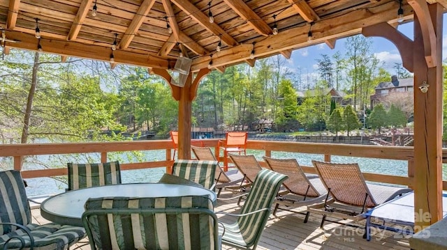 56 Lake Mist Ct Unit 30 & 30A, Nebo, NC 28761 - deck featuring outdoor dining area