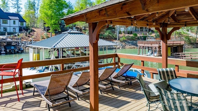 56 Lake Mist Ct Unit 30 & 30A, Nebo, NC 28761 - dock area featuring a water view and a gazebo
