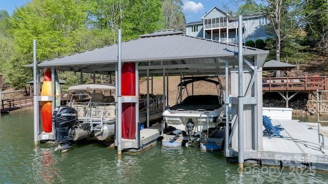 56 Lake Mist Ct Unit 30 & 30A, Nebo, NC 28761 - view of dock featuring boat lift and a water view