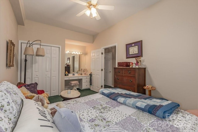 56 Lake Mist Ct Unit 30 & 30A, Nebo, NC 28761 - bedroom with a closet, a ceiling fan, and carpet floors